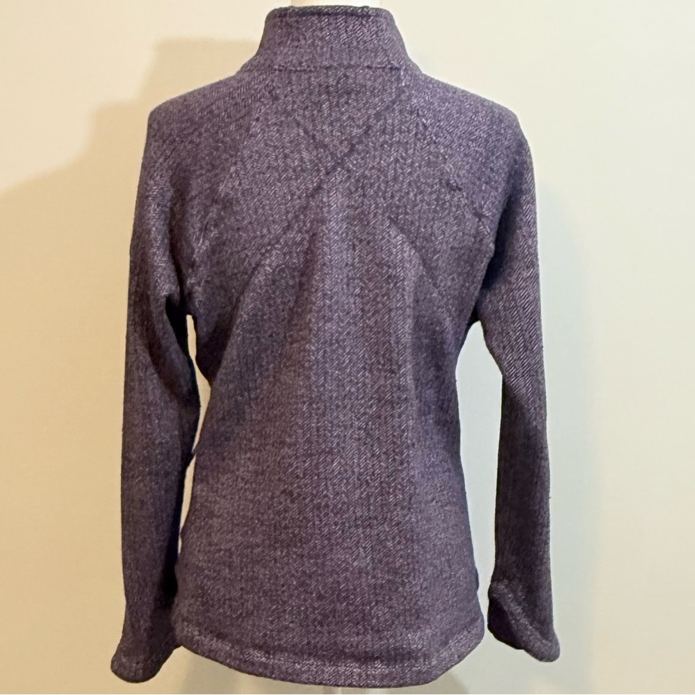 Columbia Purple Knit Herringbone Full Zip Jacket – Women’s XL - Picture 4 of 12